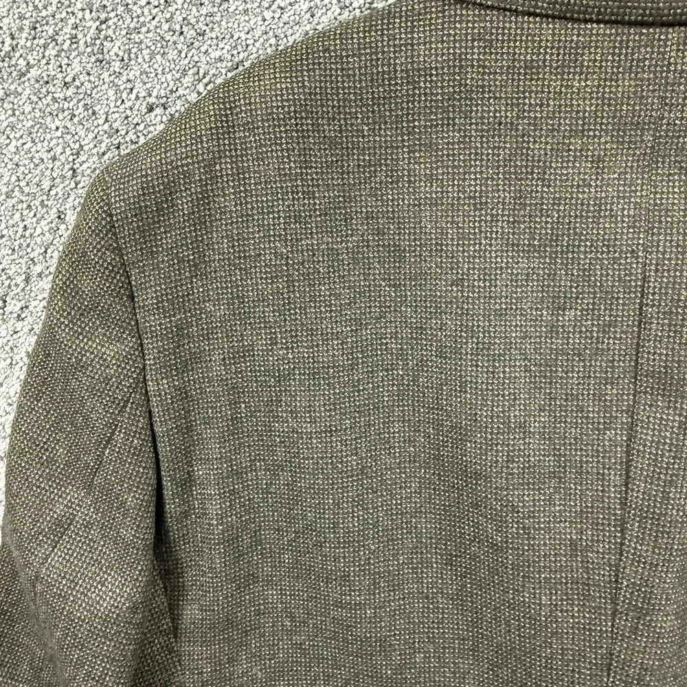 Jos A Bank 44R 100% Wool Sport‎ Coat Olive Brown Textured Blazer Men